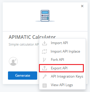 Export API