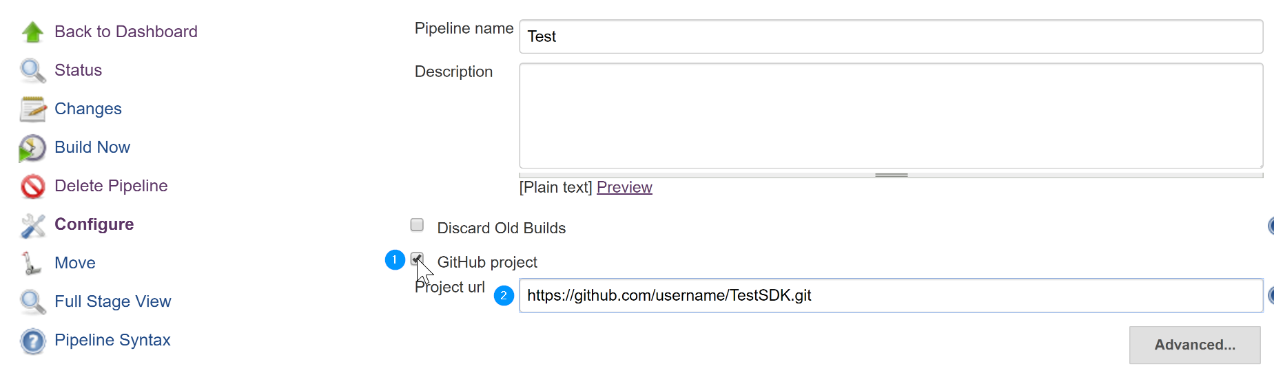 Configure Job Step 1