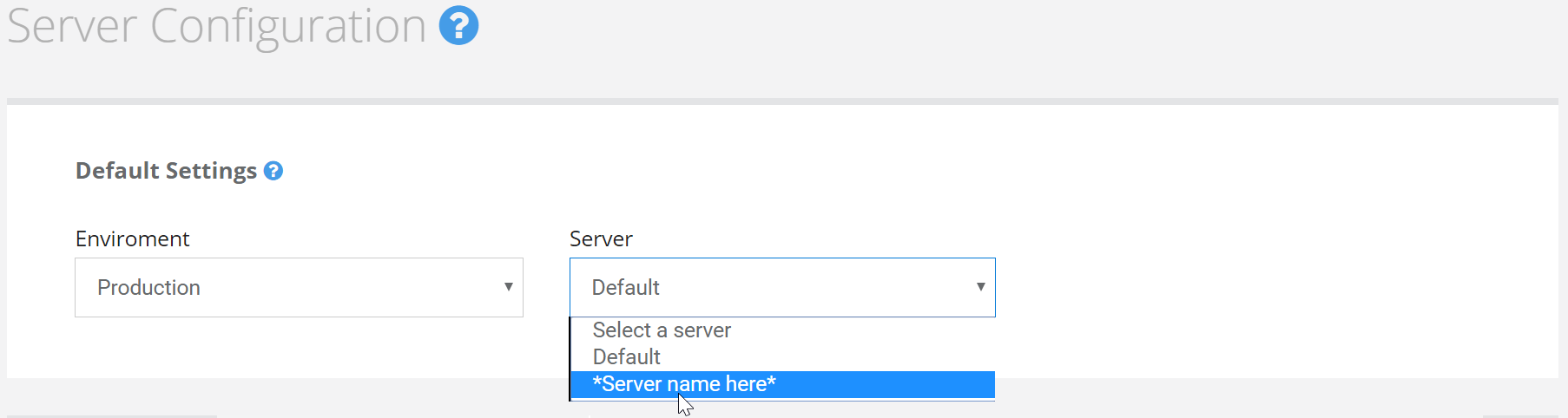 Default server
