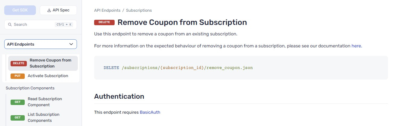 Remove Coupon from Subscription