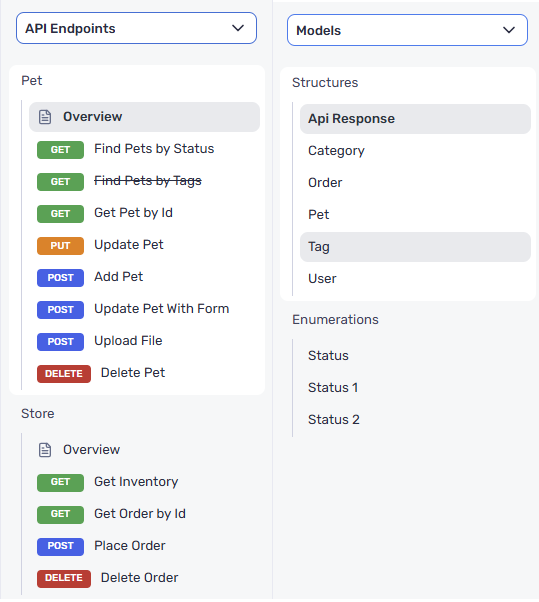 Resources after sorting