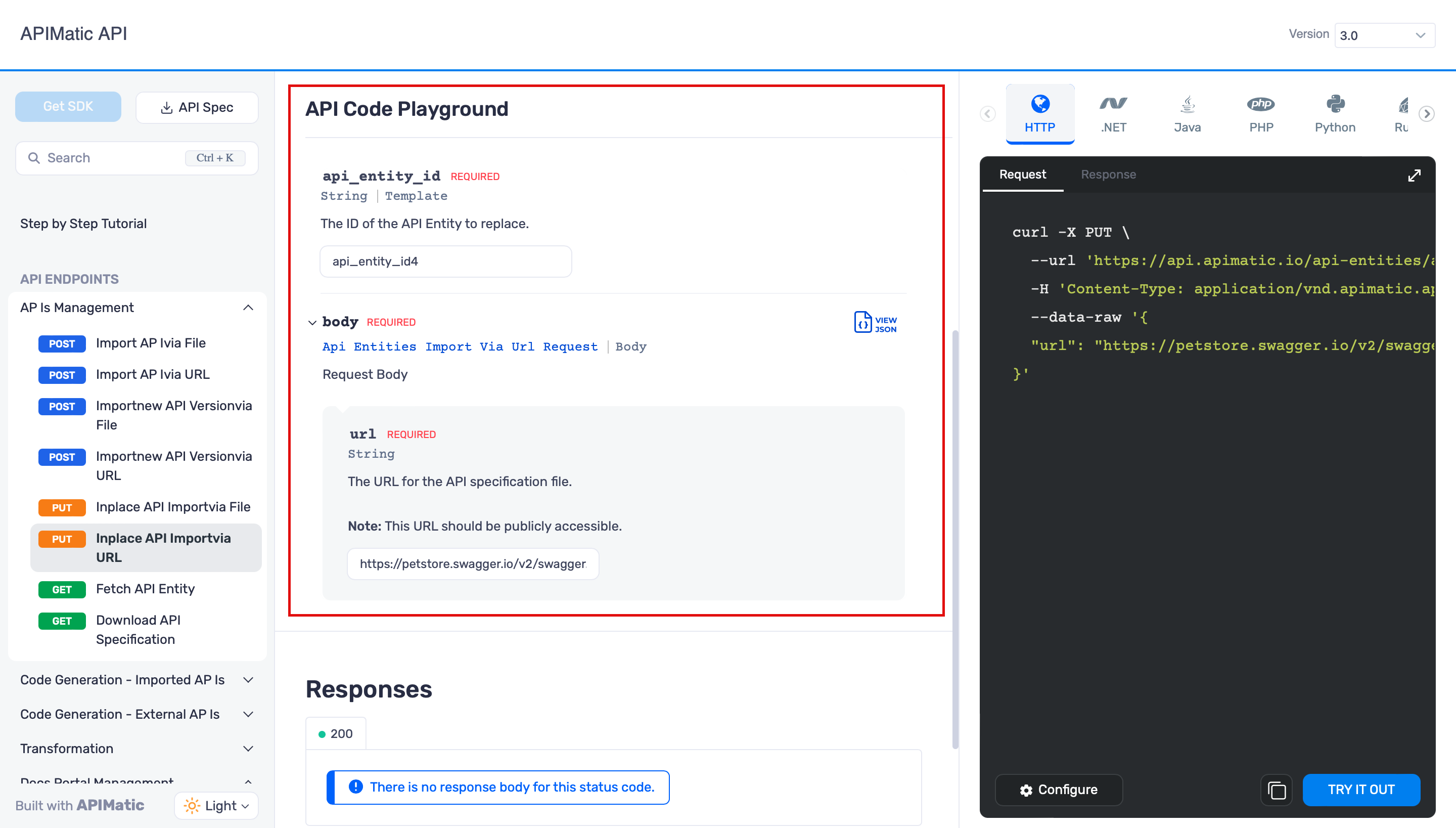 API Code Playground