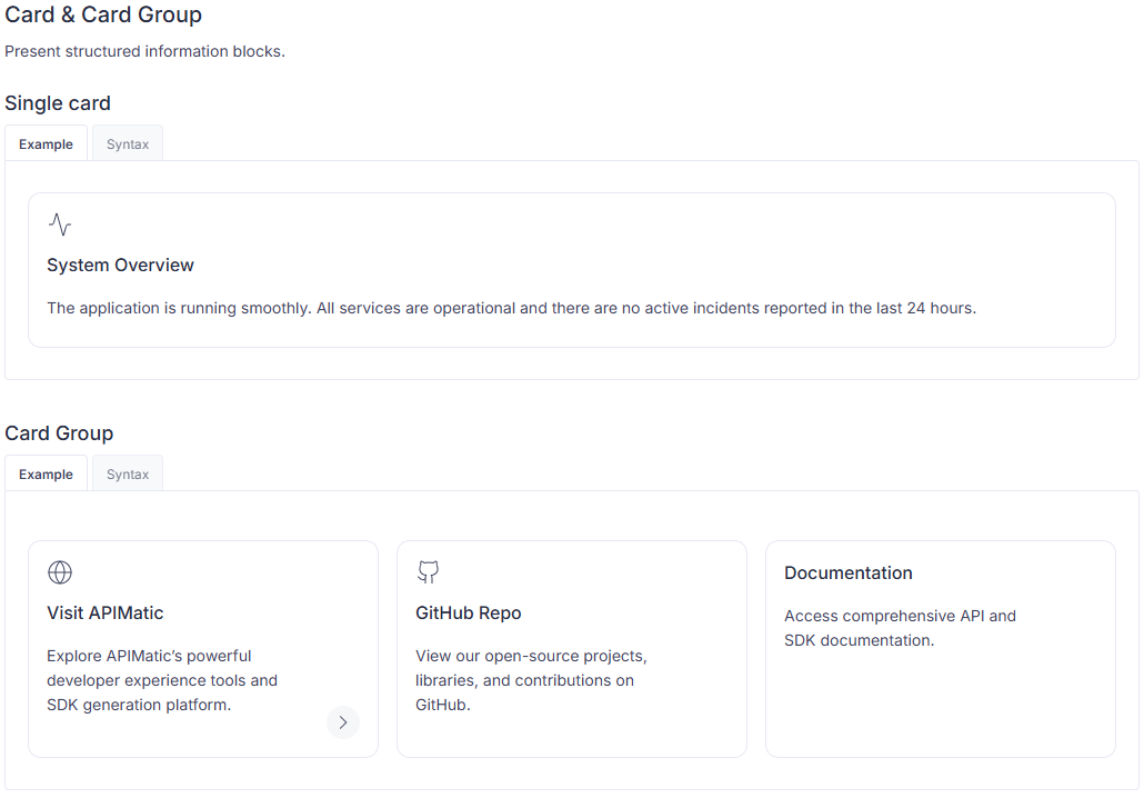 Card &amp; Card Group - Before