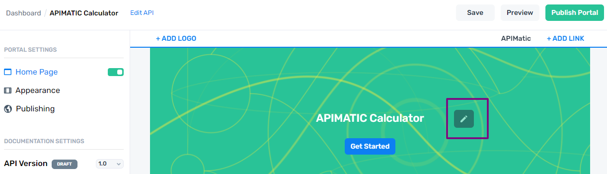 APIMatic Edit API Title