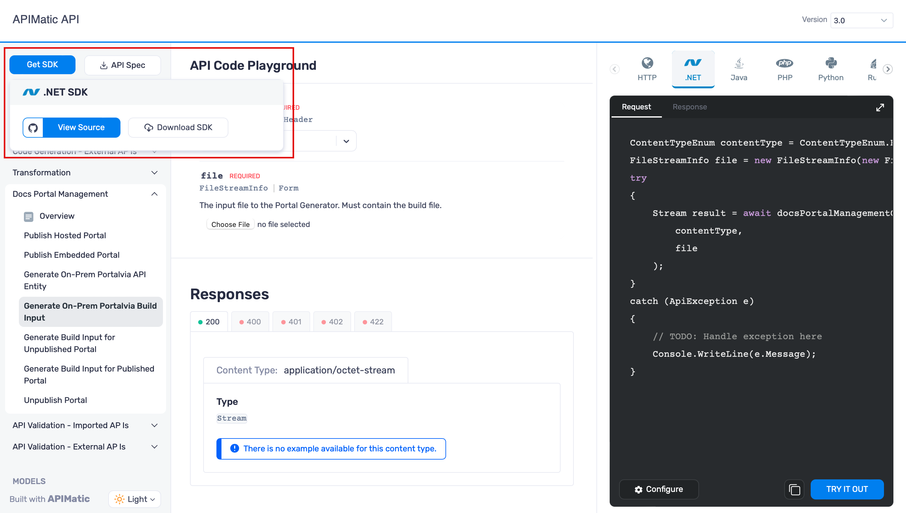 SDKs in supported languages