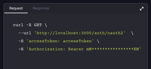 Code sample with masking enabled