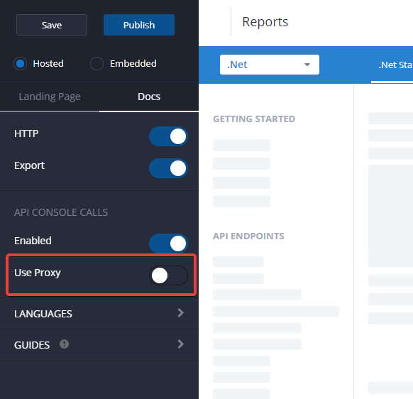 Use Proxy flag in docs editor