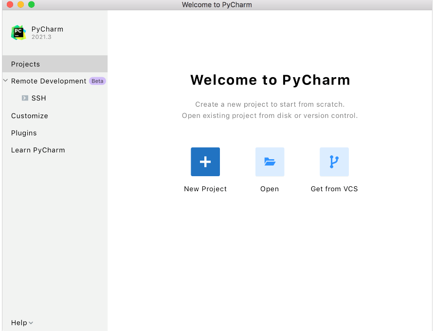 Open project in PyCharm - Step 1