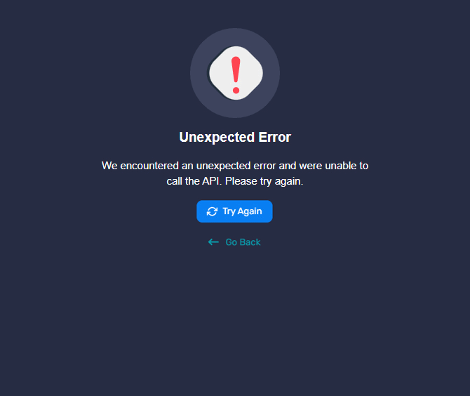 Improved Error Message on Try It Out