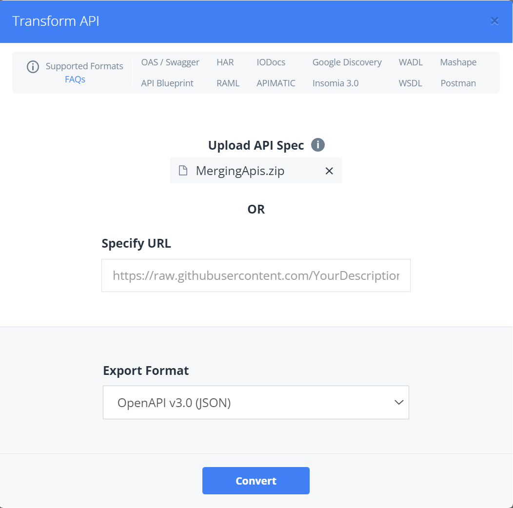Merge APIs
