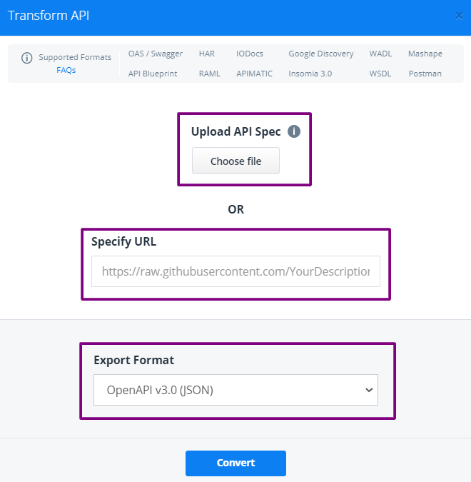 APIMatic Transformer Options