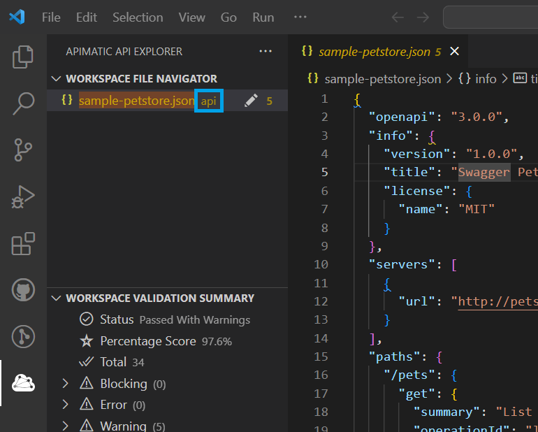 API Label