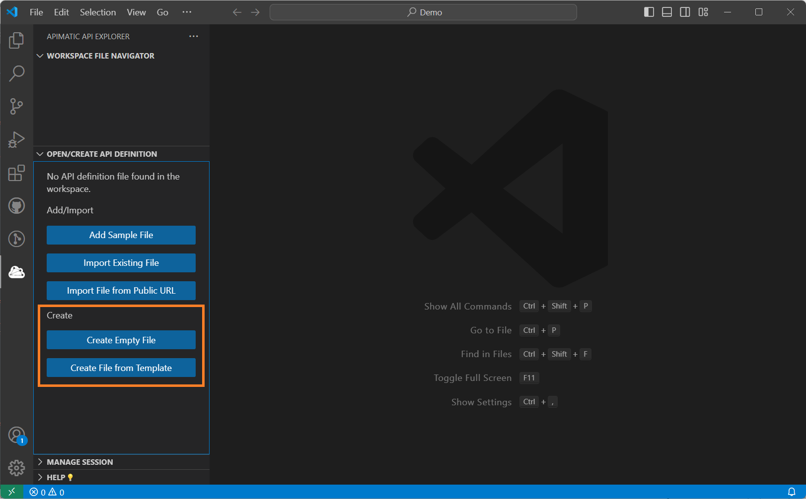 Add Import API Definition