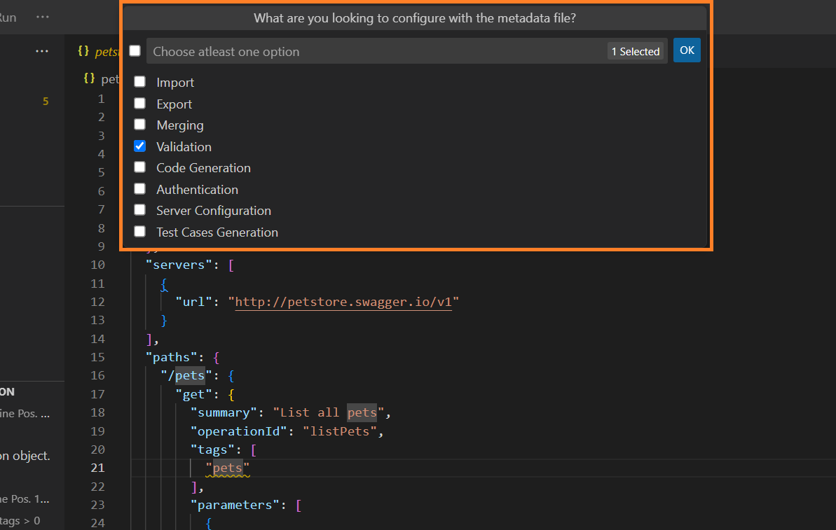 Validation Configuration